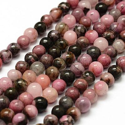 Natural Rhodonite Beads Strands G-F364-01-8mm-1