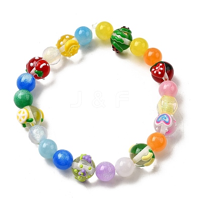 98Pcs Fruits Theme Resin Enamel Beads RESI-Z041-02-1