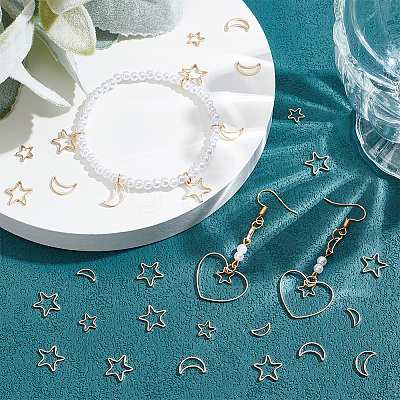 80Pcs 4 Style Brass Linking Rings KK-PH0010-30-1