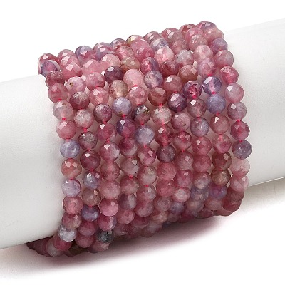 Natural Pink Tourmaline Beads Strands G-N342-33C-1