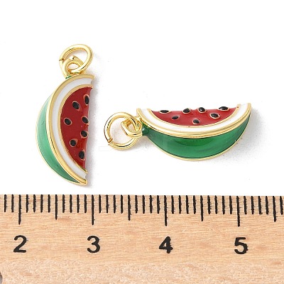 Brass Enamel Pendants X-KK-A252-38G-05-1