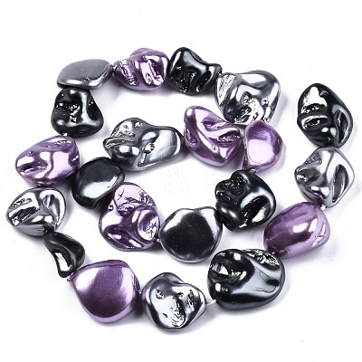 Electroplated Natural Freshwater Shell Beads Strands SHEL-R113-01B-1