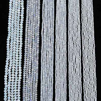 Electroplate Glass Beads Strands X-EGLA-A044-J8mm-B06-1