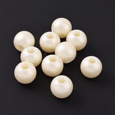 ABS Plastic Imitation Pearl European Beads KY-F019-06A-1