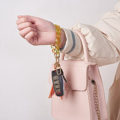 Chain Link Wristlet Keychain HJEW-SW00014-02-1