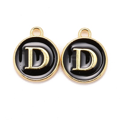 Golden Plated Alloy Charms LS-ENAM-S118-02D-1