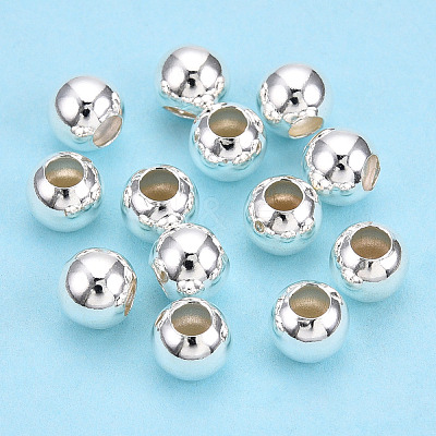 925 Sterling Silver Beads STER-S002-12A-6mm-1