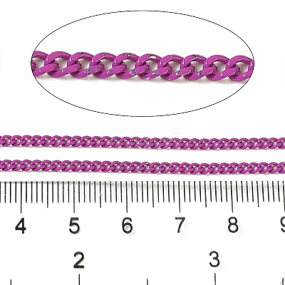 Spray Painted 304 Stainless Steel Curb Chains STAS-B067-05A-02-1