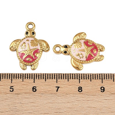 304 Stainless Steel Enamel Pendants STAS-K309-01G-02-1