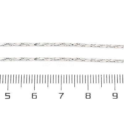 Brass Twisted Boston Link Chains Necklaces for Women NJEW-D302-60P-1