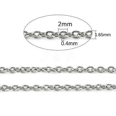 Tarnish Resistant 304 Stainless Steel Cable Chains CHS-O005-19B-1