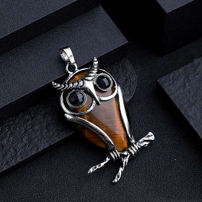 Natural Tiger Eye Big Pendants PW-WG15898-02-1