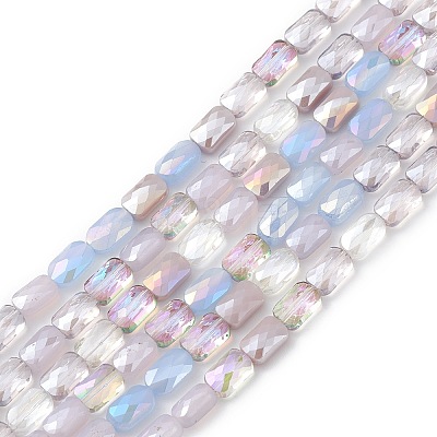 Gradient Color Electroplate Glass Bead Strands GLAA-E042-01B-1