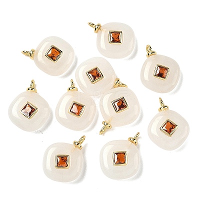 Natural White Jade Pendants G-H328-06G-C11-1