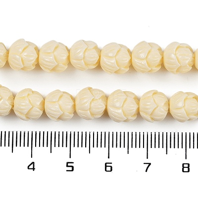 Synthetic Coral Carved Beads Strands CORA-C003-07-1