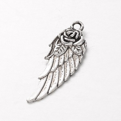 Tibetan Style Alloy Pendants TIBEP-22815-AS-RS-1