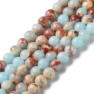 Synthetic Imperial Jasper Dyed Beads Strands X-G-D077-A01-01I-1