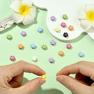 20Pcs Baking Paint Alloy Beads FIND-YW0010-75-1