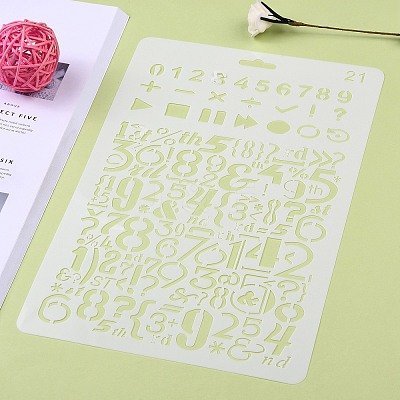 Plastic Reusable Drawing Painting Stencils Templates DIY-F018-B21-1