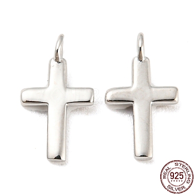 Rhodium Plated 925 Sterling Silver Charms X-STER-Q190-07P-1