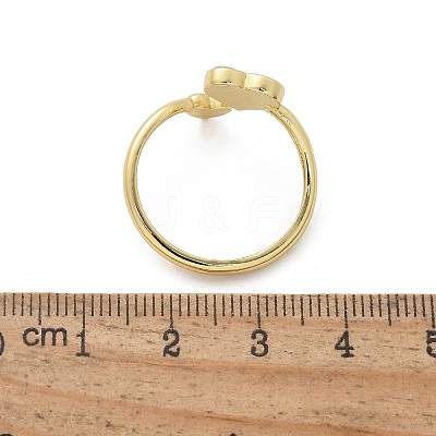 Brass Shell Cuff Rings for Women RJEW-C126-09G-1