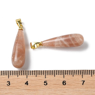 Natural SunstoneTeardrop Pendants G-Q005-03G-04-1