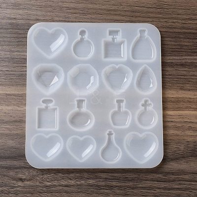Perfume Bottle/Heart Cabochon DIY Silicone Molds DIY-F139-02-1