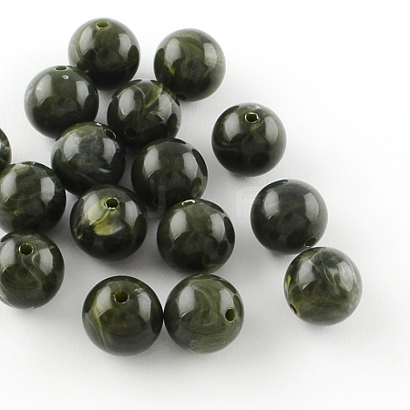 Round Imitation Gemstone Acrylic Beads X-OACR-R029-18mm-20-1
