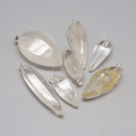 Natural Quartz Crystal Pendants G-S250-31-1