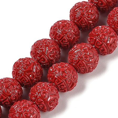 Synthetic Coral Carved Beads Strands CORA-U003-05A-1