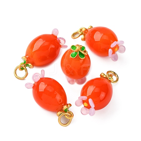 Handmade Lampwork Pendants LAMP-Z012-01G-05-1