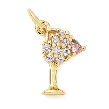 Brass Micro Pave Cubic Zirconia Pendants KK-Z120-57B-02-1