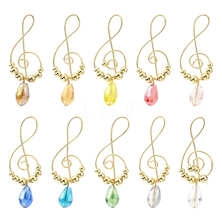 20Pcs 10 Colors Copper Wire Pendants PALLOY-CJ00142-1