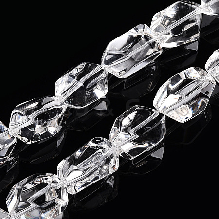 Grade A Natural Quartz Crystal Beads Strands G-R439-17C-1-1