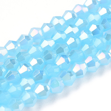 Imitation Jade Electroplate Glass Beads Strands LS-EGLA-A039-J2mm-B03-1