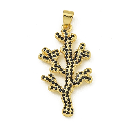 Rack Plating Brass Pave Cubic Zirconia Pendants KK-U029-11G-04-1