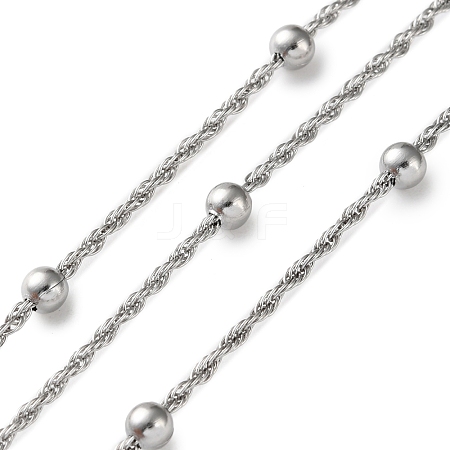 304 Stainless Steel Chains with Beads CHS-F020-12P-1