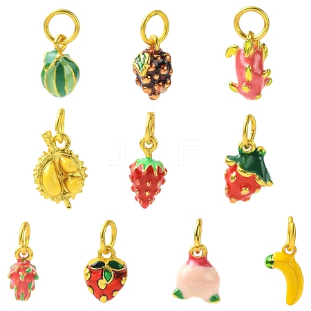 10Pcs 10 Styles Alloy Enamel Charms FIND-CJ0005-18-1