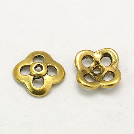 Tibetan Style Alloy Caps GLF0732Y-NF-1