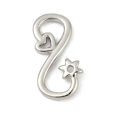 Brass S-Hook Clasps KK-S527-06P-1