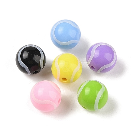 Opaque Acrylic Beads OACR-Z020-22B-1