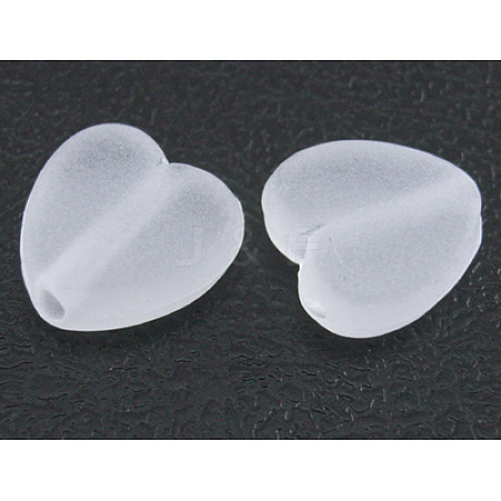 Frosted Transparent Acrylic Beads X-PL572-1