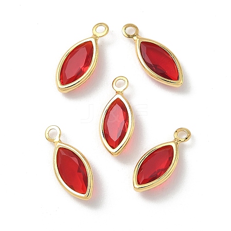 Brass Glass Charms KK-Z136-33G-02-1