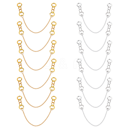 20Pcs 2 Colors Iron Clothing Curb Chains HJEW-NB00296-1