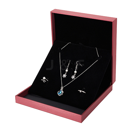 PU Leather Pendant Box LBOX-WH0003-003-1