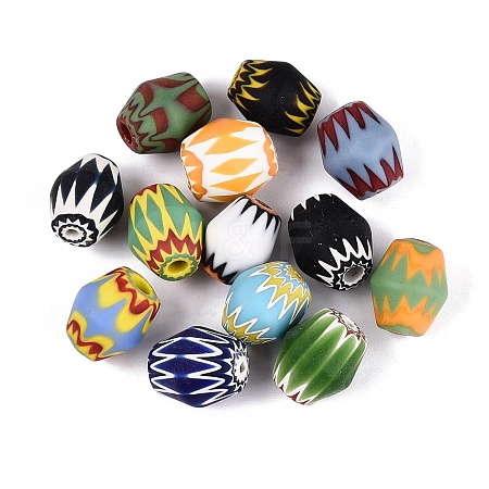 Handmade Millefiori Glass Barrel Beads LA-N002-26-1