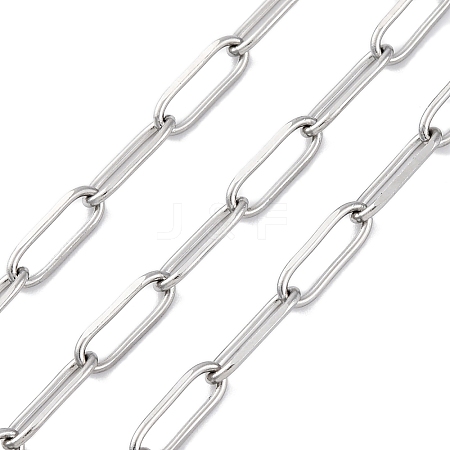 304 Stainless Steel Paperclip Chains CHS-M009-06P-02-1