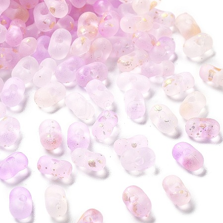 Gradient Color Transparent Frosted Acrylic Beads X1-OACR-M023-06E-1