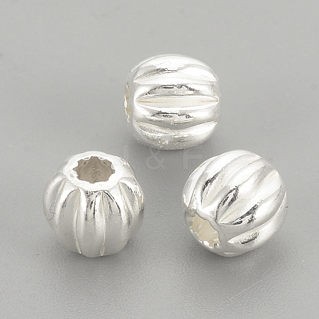 925 Sterling Silver Corrugated Beads LS-STER-S002-14-3mm-1