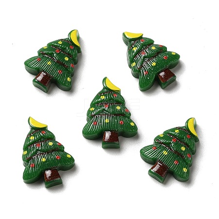 Christmas Opaque Resin Cabochons RESI-K019-37-1